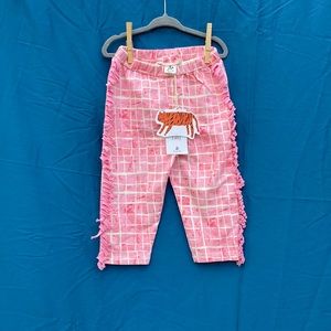 NWT Noé & Zoë Berlin pink pants with fringe size 18-24 months